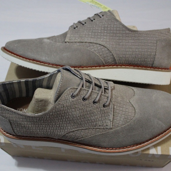 TOMS BROGUE DESERT TAUPE SUEDE SHOES 13M main image 7